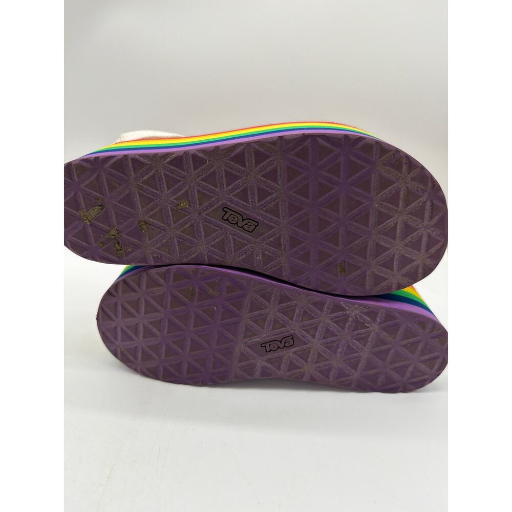 TEVA FLATFORM UNIVERSAL RAINBOW PRIDE PLATFORM SANDALS, WOMEN US 9. - Picture 4 of 5
